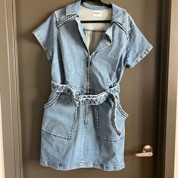 Show Me Your Mumu Denim Dress - Picture 1 of 12